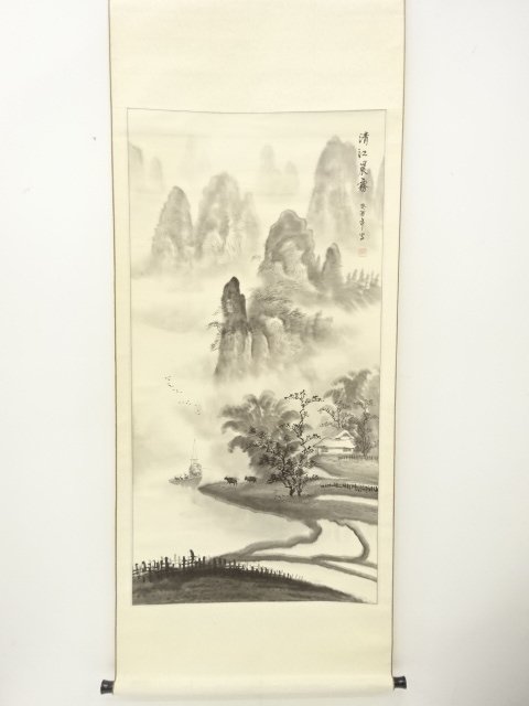 JAPANESE COLLECTIBLE / QINGJIANG CHENWU / INK / LANDSCAPE / INK PAPER 